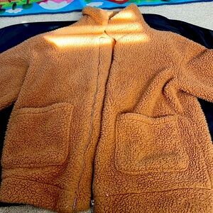 Teddy jacket brown size medium